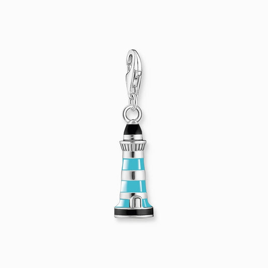 THOMAS SABO STERLING SILVER TURQUOISE LIGHTHOUSE CHARM