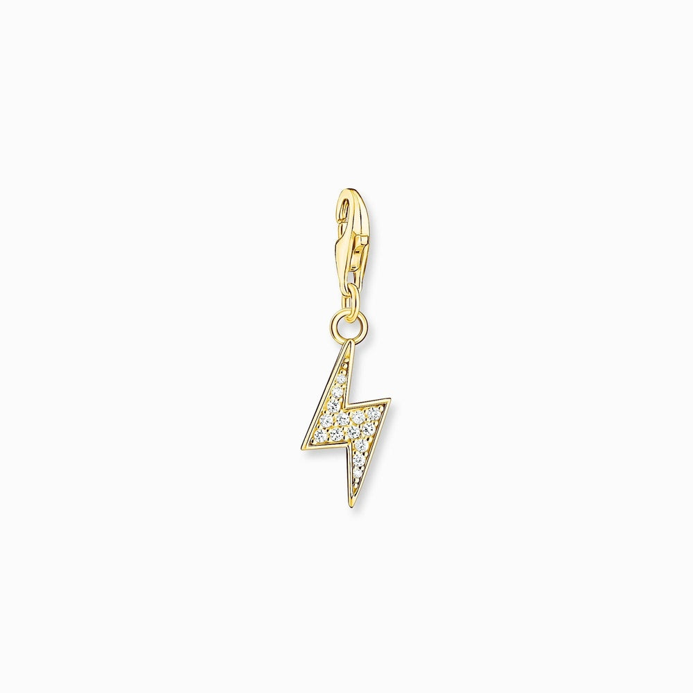 THOMAS SABO STERLING SILVER YELLOW GOLD PLATED FLASH CHARM PENDANT