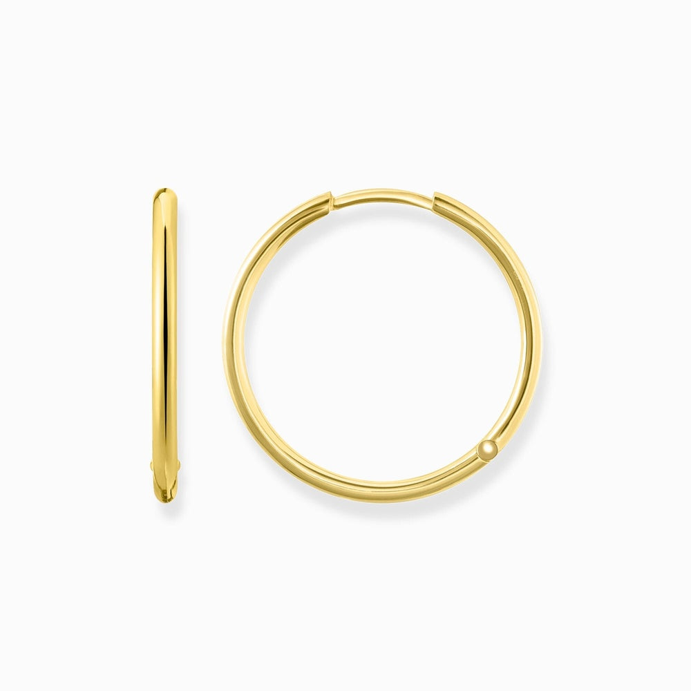 THOMAS SABO YELLOW GOLD PLATED LARGE HOOPS
