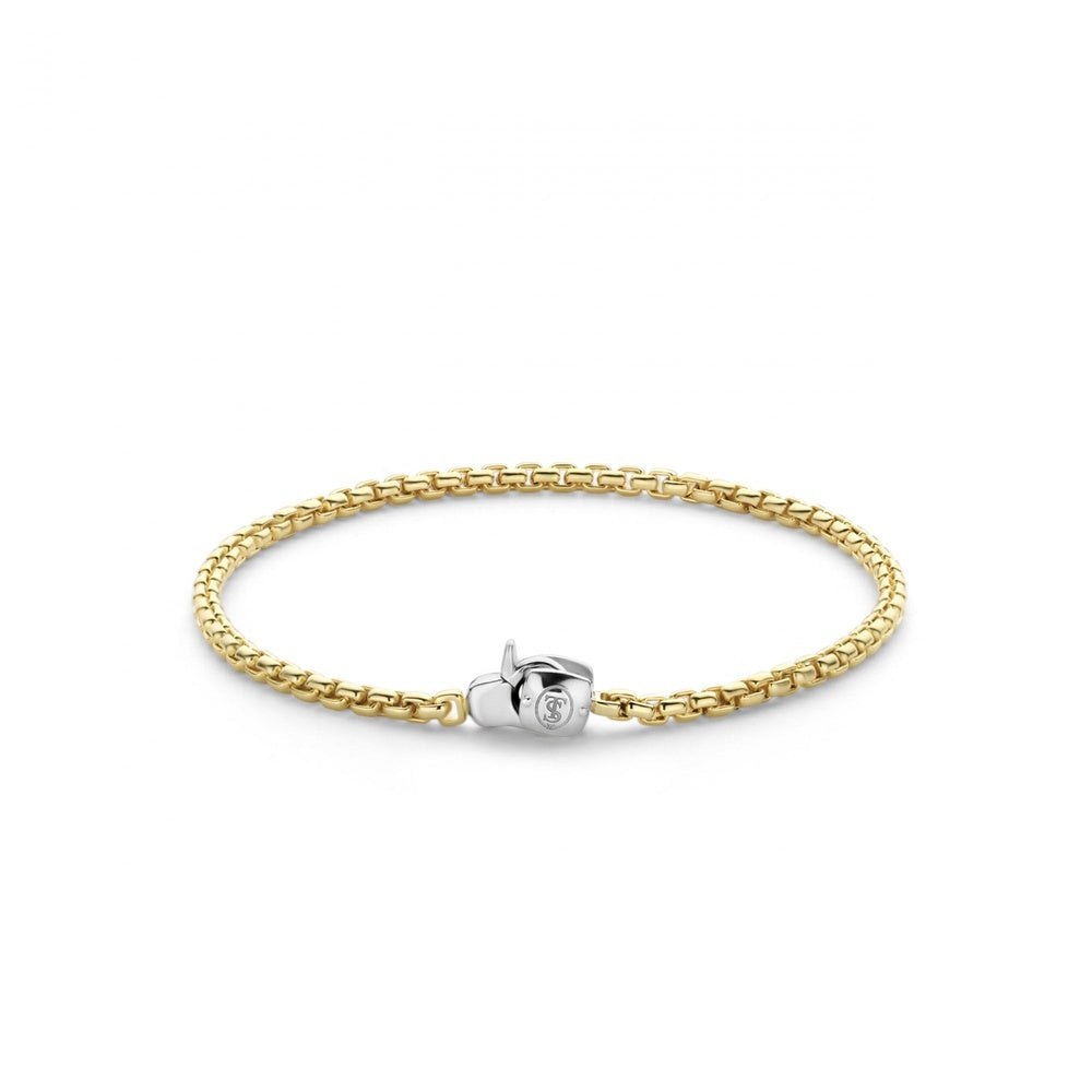 TISENTO GOLD ON SILVER ROPE BRACELET
