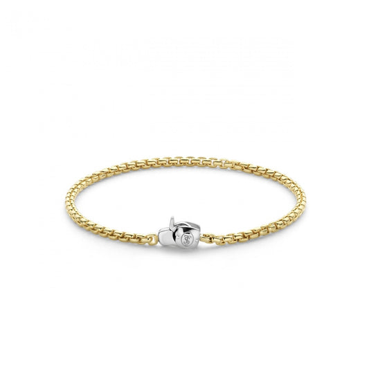 TISENTO GOLD ON SILVER ROPE BRACELET