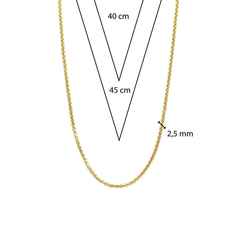 TISENTO GOLD ON SILVER ROPE CHAIN