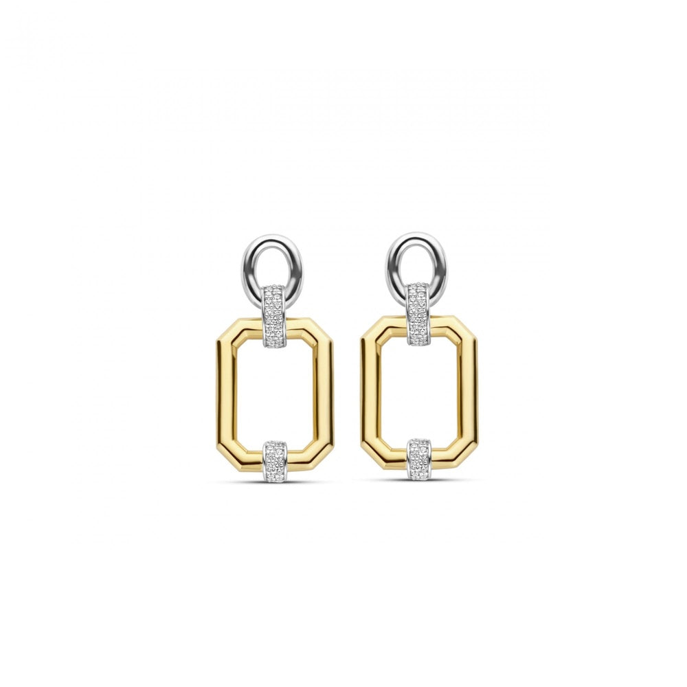 TISENTO GOLD ON STERLING SILVER DROP EARRINGS