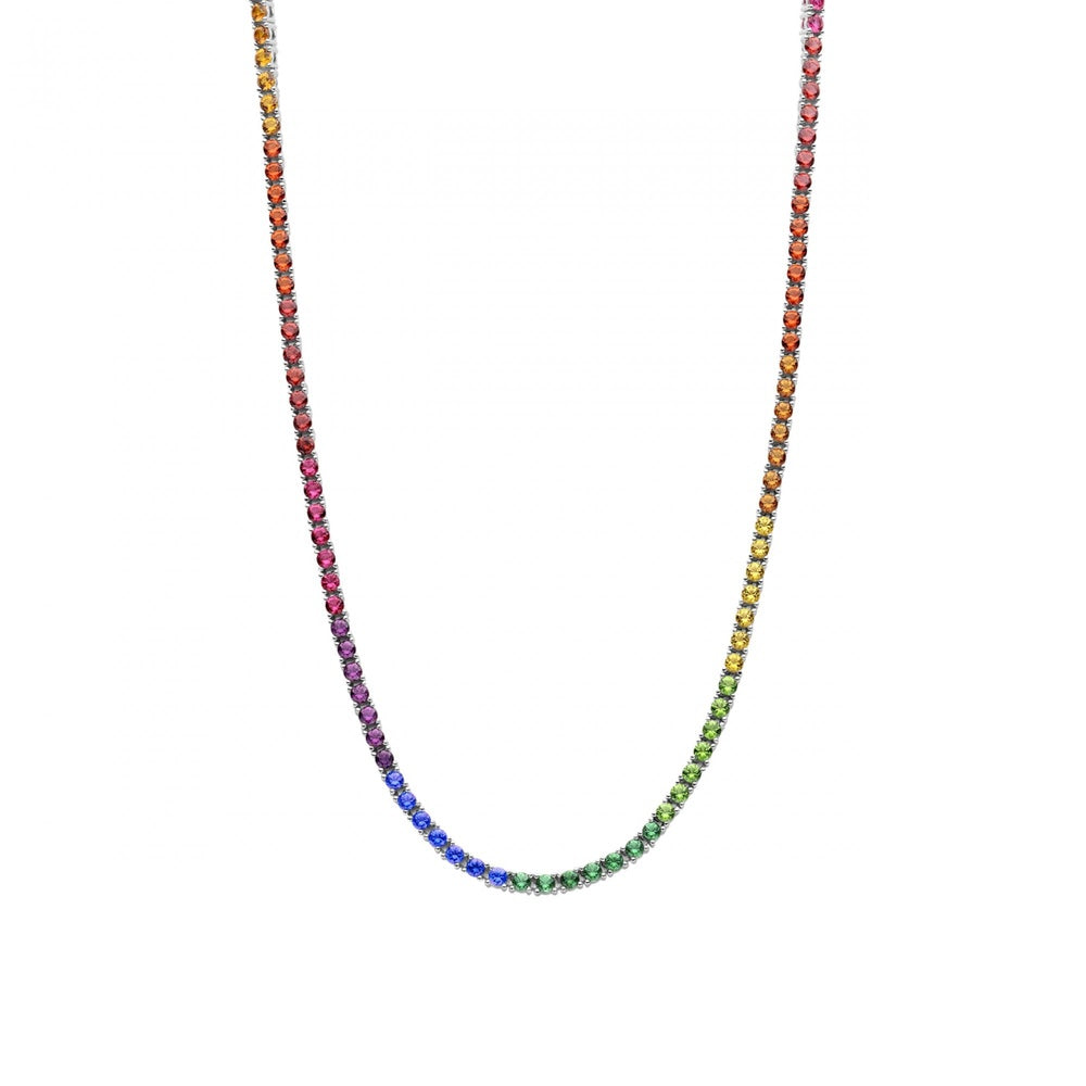 TISENTO STERLING SILVER RAINBOW NECKLACE
