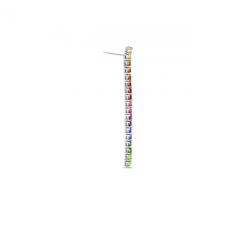 TISENTO STERLING SILVER SINGLE RAINBOW DROP EARRING