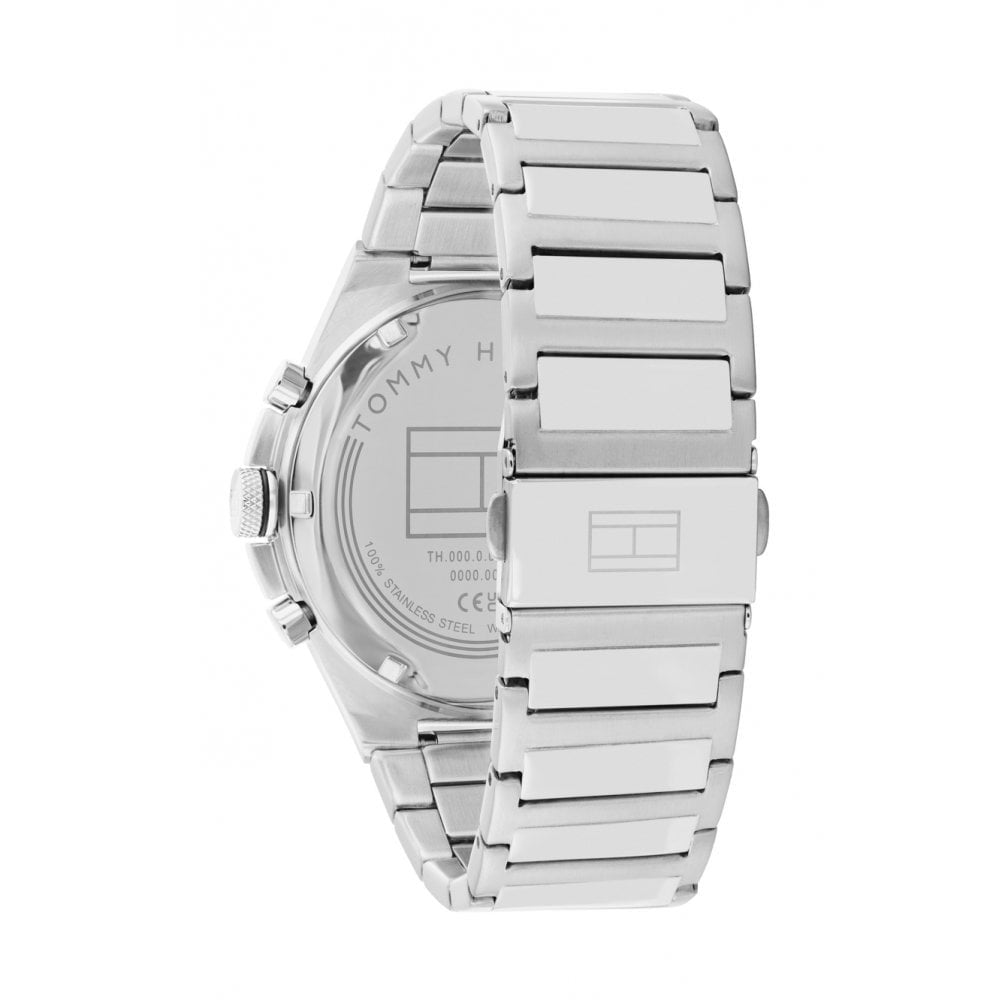 TOMMY HILFIGER DEXTER ROUND STAINLESS STEEL BLACK DIAL GENTS WATCH