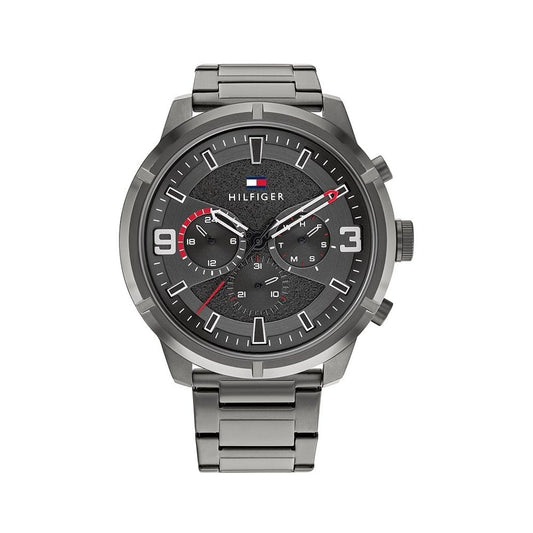 TOMMY HILFIGER GUNMETAL GENTS CHRONOGRAPH WATCH
