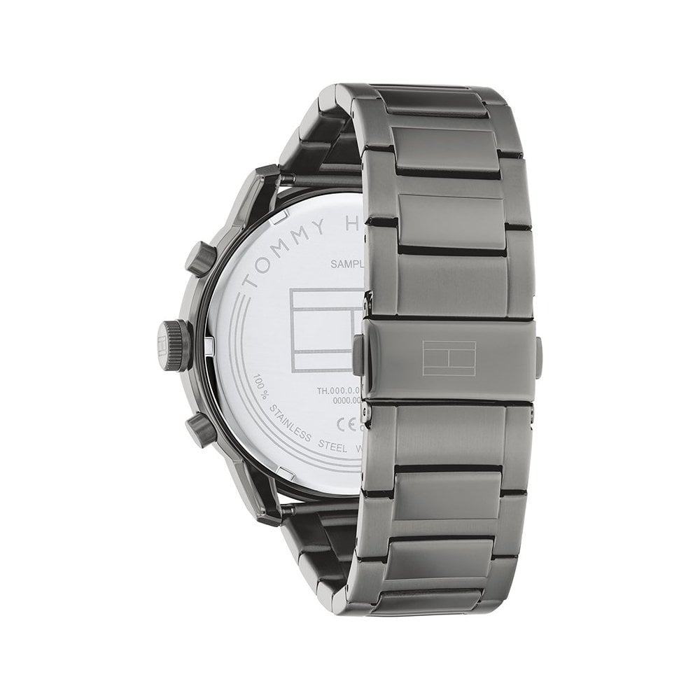 TOMMY HILFIGER GUNMETAL GENTS CHRONOGRAPH WATCH