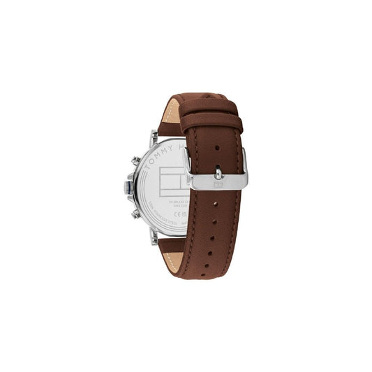 TOMMY HILFIGER LYSON BROWN LEATHER NAVY DIAL GENTS WATCH