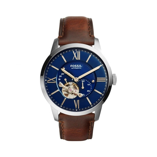 TOWNSMAN STAINLESS STEEL GENTS CHRONOGRAPH WATCH WITH BLUE DIAL