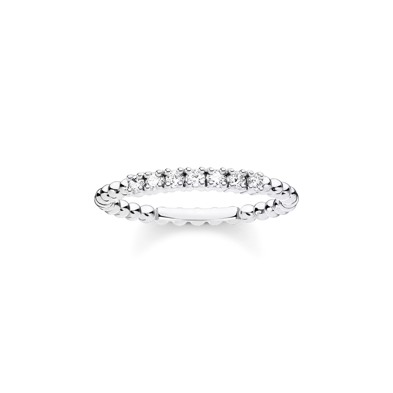 Thomas Sabo Ring dots with white stones silver