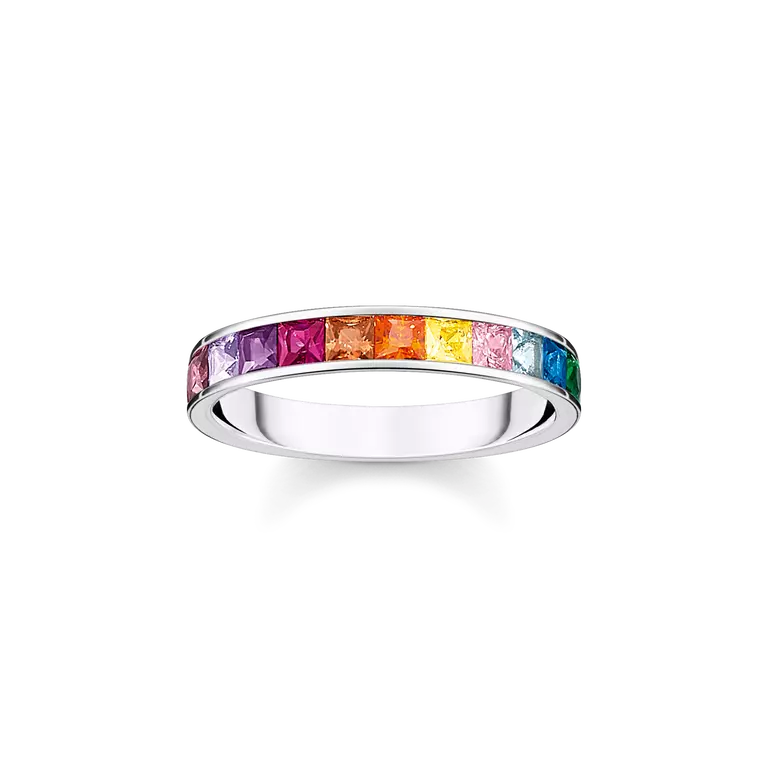 Thomas Sabo Sterling Silver Colourful Stones Ring