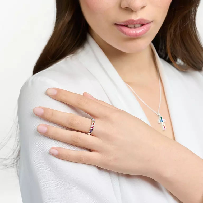 Thomas Sabo Sterling Silver Colourful Stones Ring