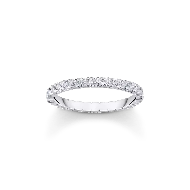 Thomas Sabo Sterling Silver Delicate White Zirconia Ring
