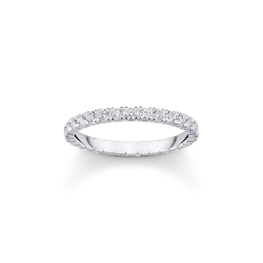 Thomas Sabo Sterling Silver Delicate White Zirconia Ring