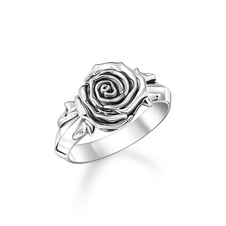 THOMAS SABO SS MIDNIGHT ROSE RING