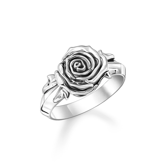 THOMAS SABO SS MIDNIGHT ROSE RING