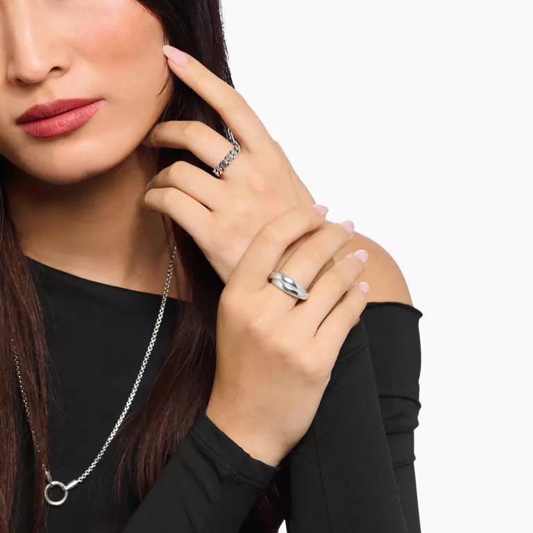 THOMAS SABO SS SLIM RING IN DUO DESIGN