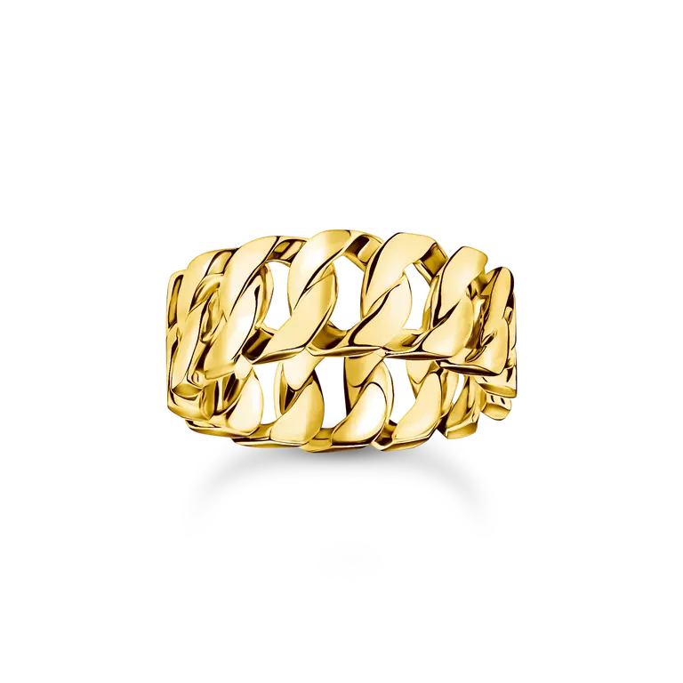GOLD ON SIL WIDE CHAIN LINKS THOMAS SABO RING