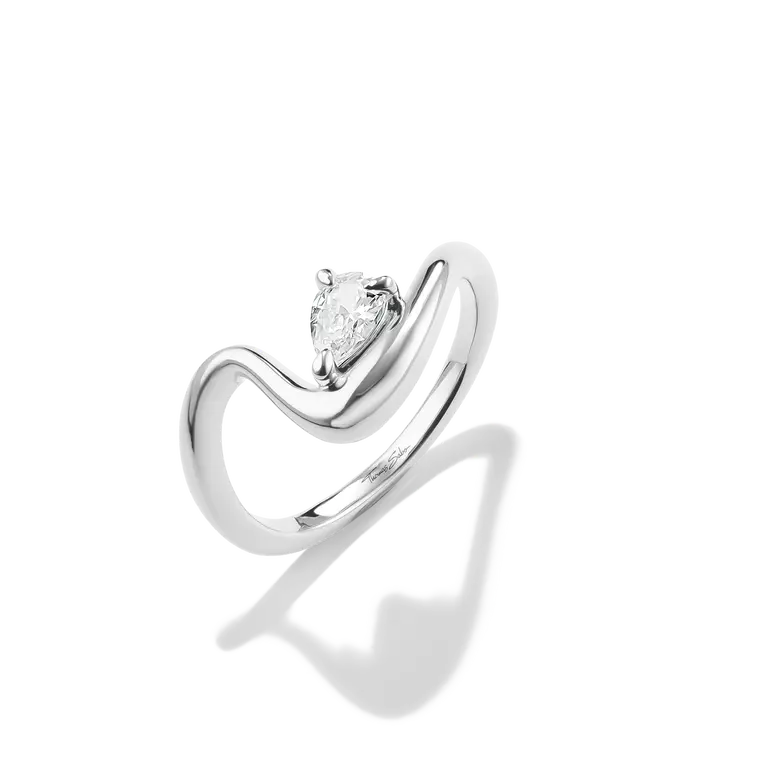 Thomas Sabo Ring with Teardrop White Zirconia