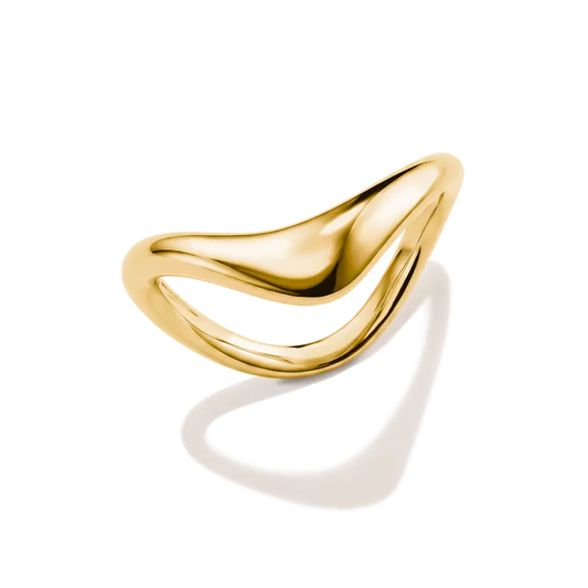 Thomas Sabo 18ct Gold on Silver Wave Ring