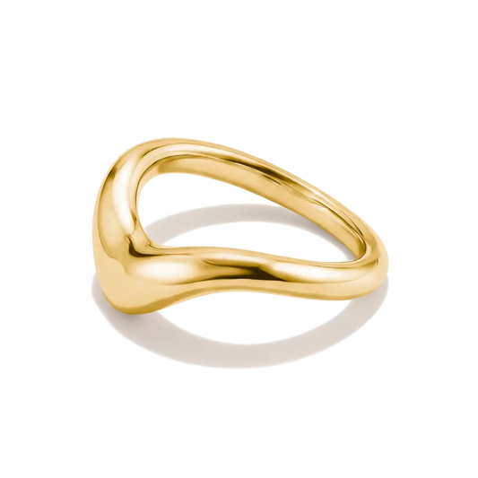 Thomas Sabo 18ct Gold on Silver Wave Ring