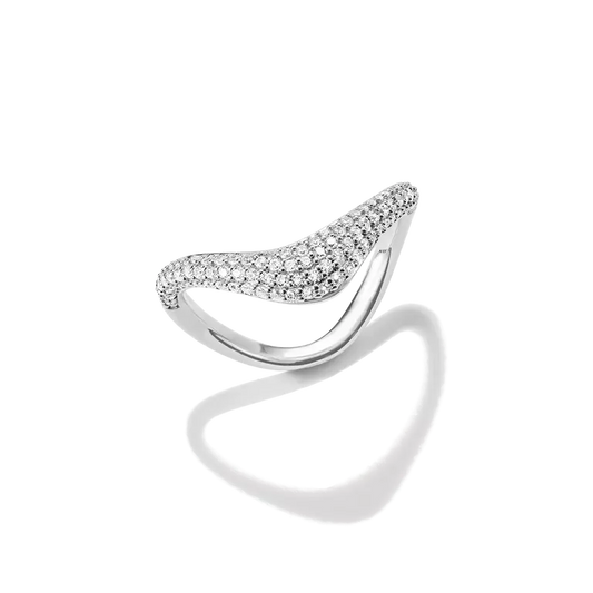 Thomas Sabo Wave Ring with White Zirconia
