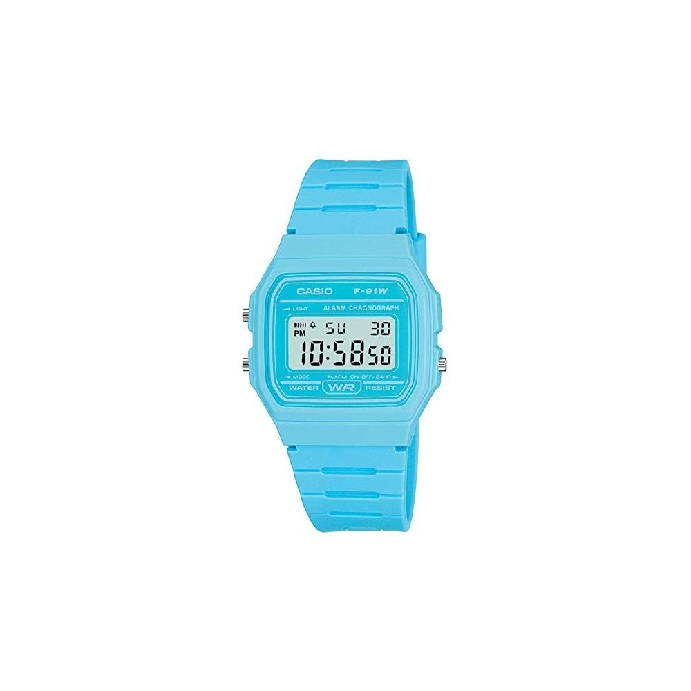 TRENDY RETRO TORQUOISE BLUE UNISEX DIGITAL WATCH WITH ALARM FUNCTION
