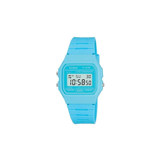 TRENDY RETRO TORQUOISE BLUE UNISEX DIGITAL WATCH WITH ALARM FUNCTION