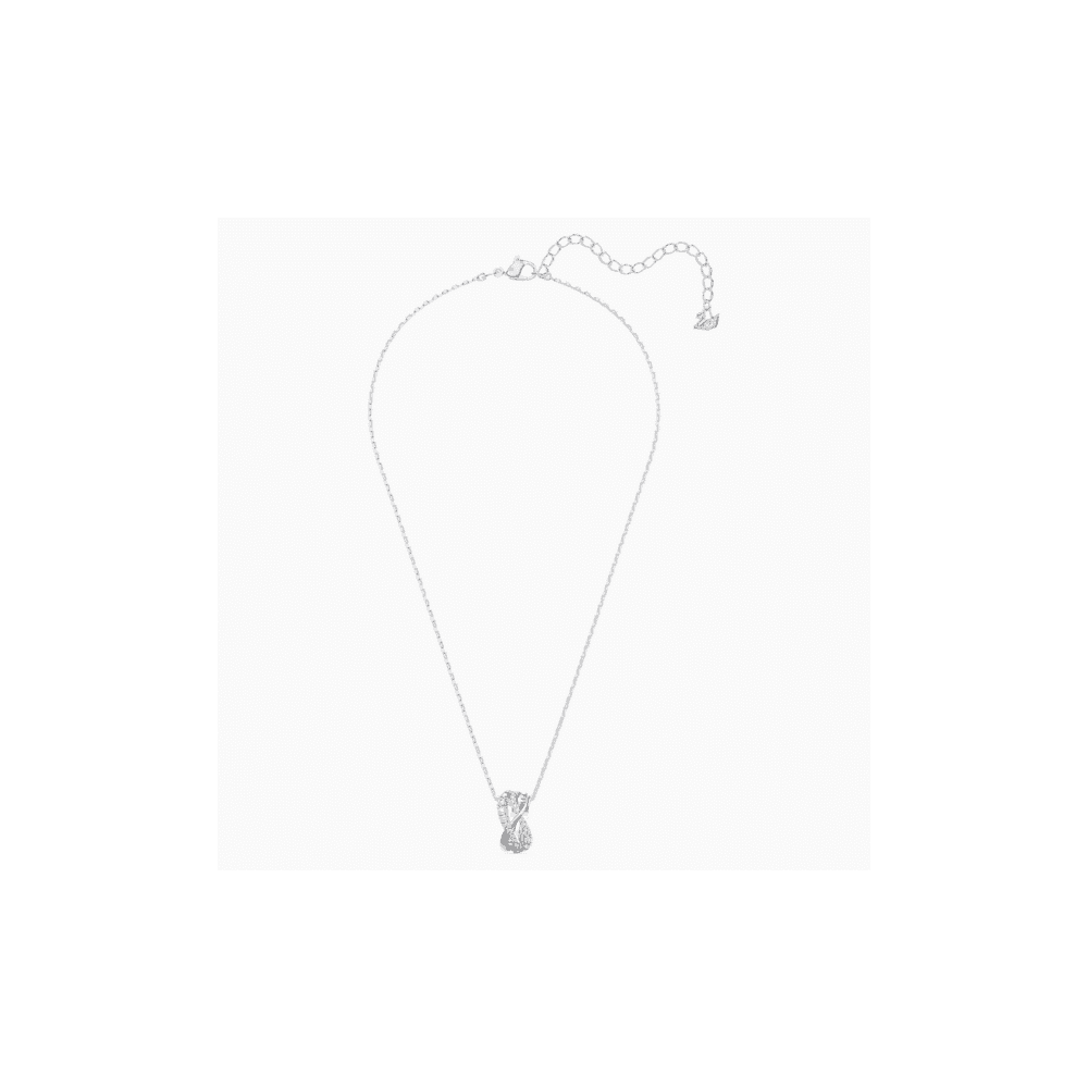 TWIST ROWS PENDANT WITH WHITE CRYSTALS