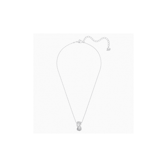 TWIST ROWS PENDANT WITH WHITE CRYSTALS