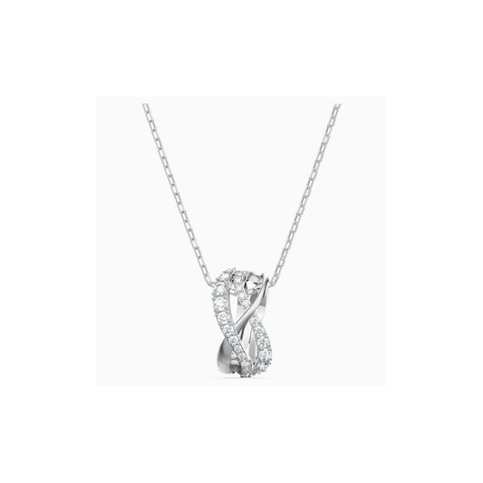 TWIST ROWS PENDANT WITH WHITE CRYSTALS