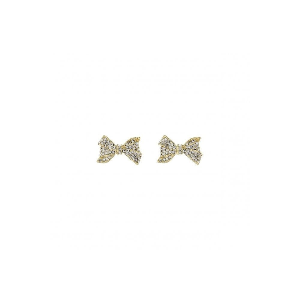 Ted Baker Barseta Gold Tone, Clear Crystal Bow Stud Earrings 