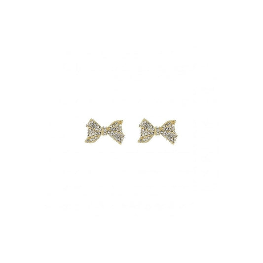 Ted Baker Barseta Gold Tone, Clear Crystal Bow Stud Earrings 