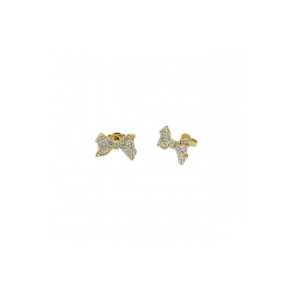 Ted Baker Barseta Gold Tone, Clear Crystal Bow Stud Earrings 