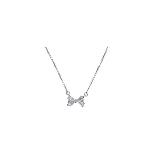 Ted Baker Barsie Gold Tone, Clear Crystal Bow Pendant 