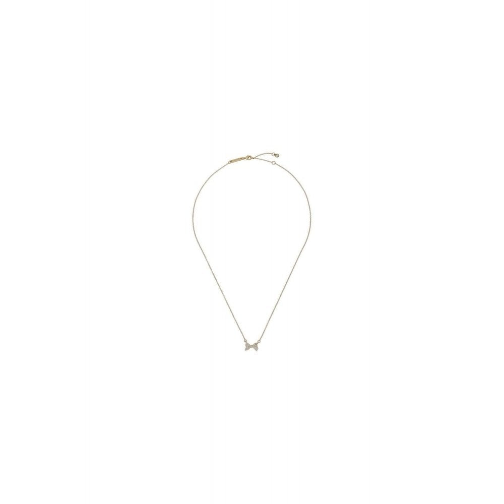 Ted Baker Barsie Gold Tone, Clear Crystal Bow Pendant 