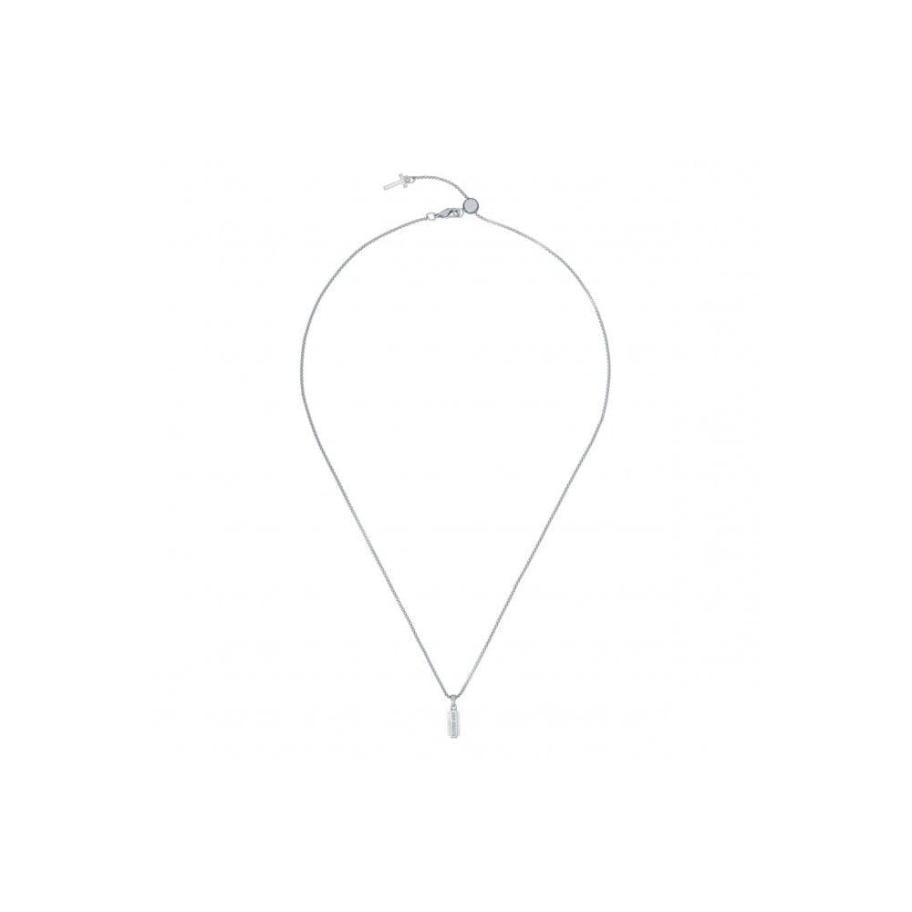 Ted Baker Gianni Silver Tone Mother Of Pearl Gem Bar Pendant
