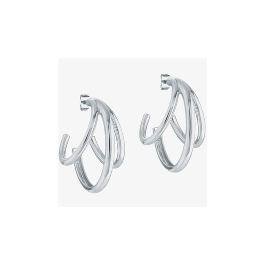 Ted Baker HENRETA Silver Tone Triple Hoop Earrings 