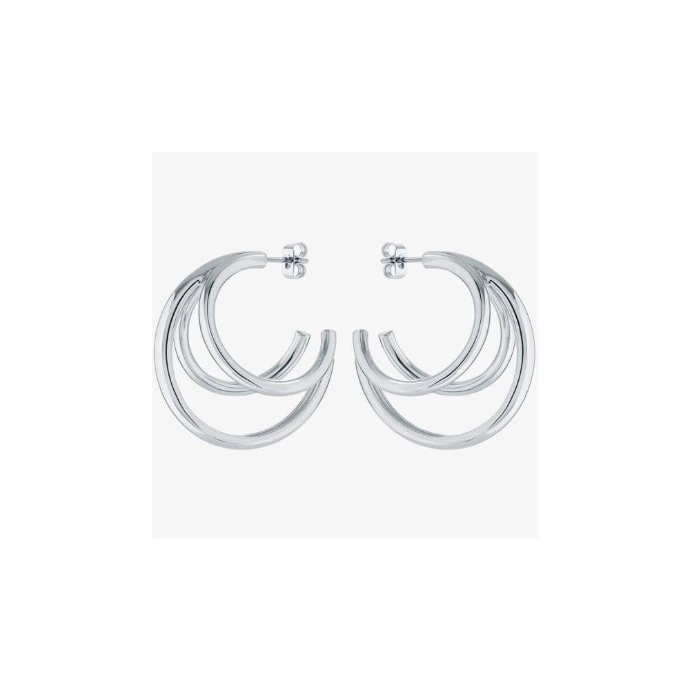 Ted Baker HENRETA Silver Tone Triple Hoop Earrings 
