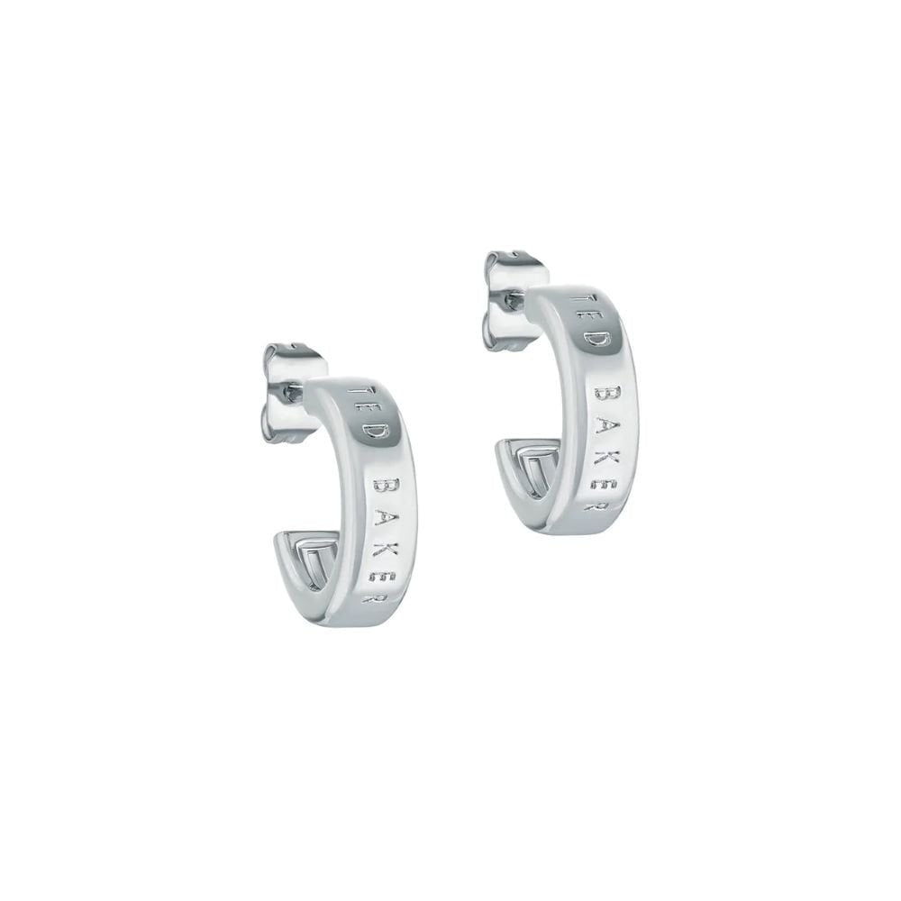 Ted Baker Hoopla Small Silver Plated Huggy Style Earrings