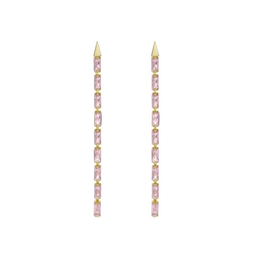 Ted Baker Isalie: Pink Crystal Baguette Slinky Drop Earrings