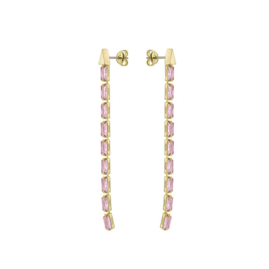 Ted Baker Isalie: Pink Crystal Baguette Slinky Drop Earrings