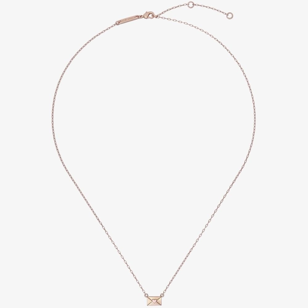 Ted Baker LARESSA Rose Gold Tone Enamel Love Letter Necklace 