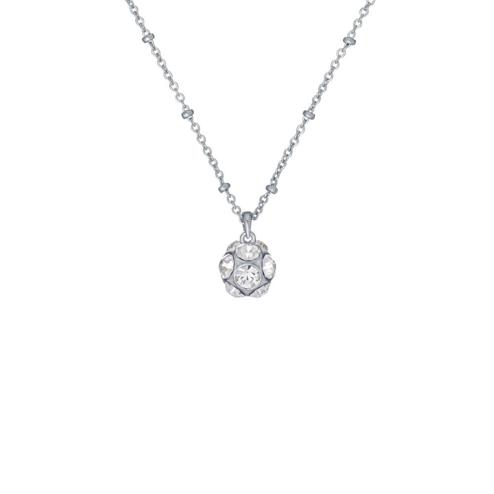 Ted Baker Ravela Silver Plated CZ Three Dimensional Ball Adjustable Length Necklace 