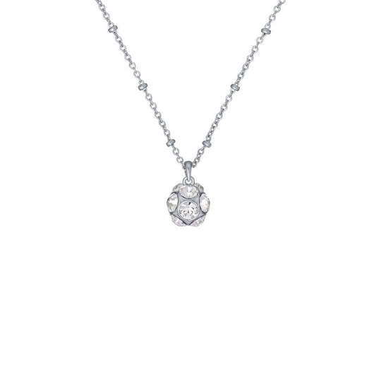 Ted Baker Ravela Silver Plated CZ Three Dimensional Ball Adjustable Length Necklace 