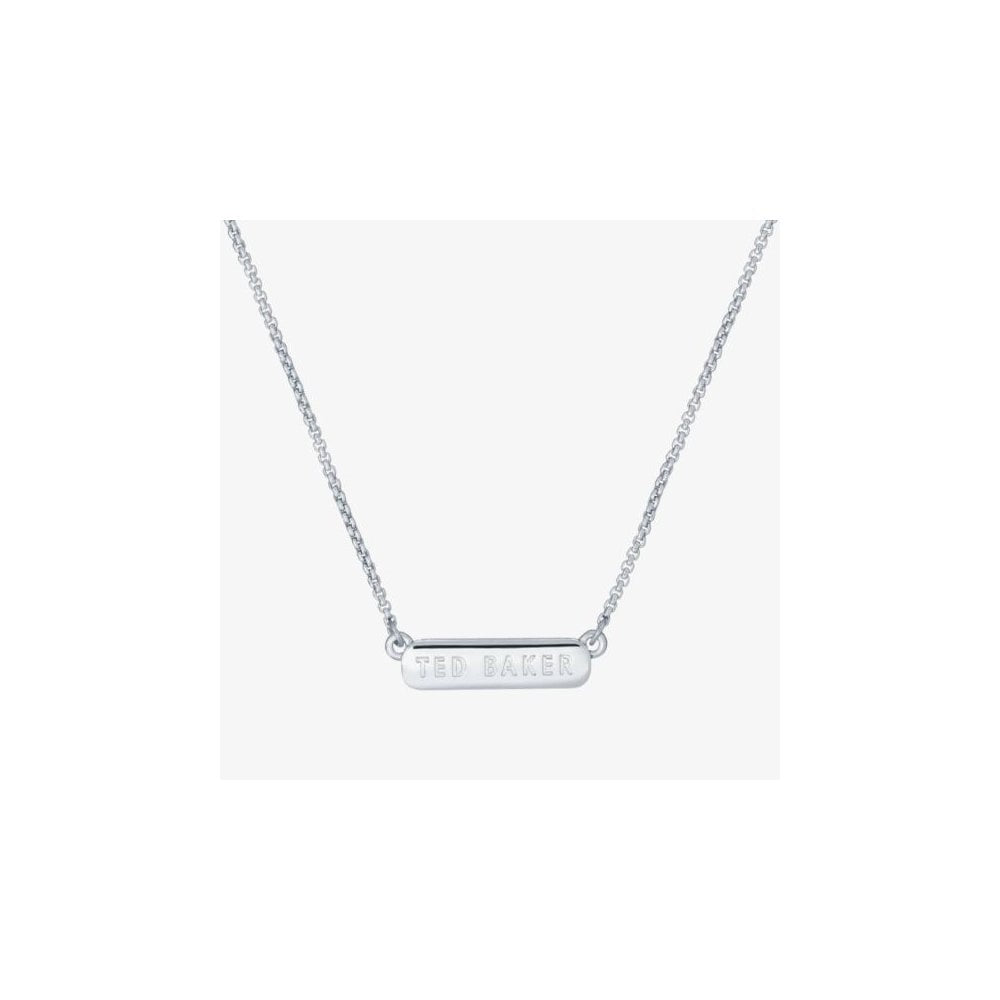 Ted Baker SCARL Silver Tone Crystal Sparkle Bar Necklace 