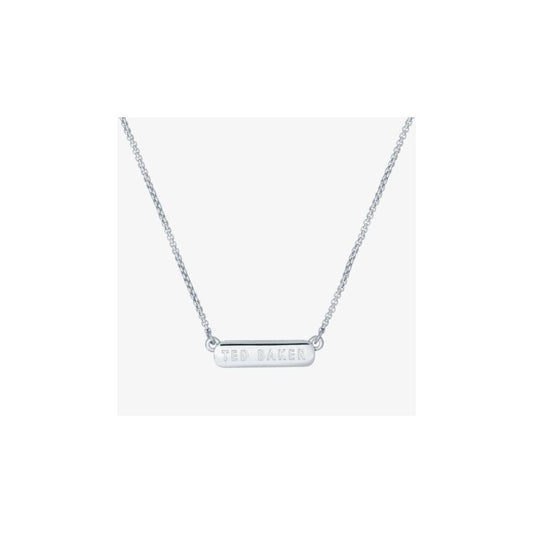 Ted Baker SCARL Silver Tone Crystal Sparkle Bar Necklace 