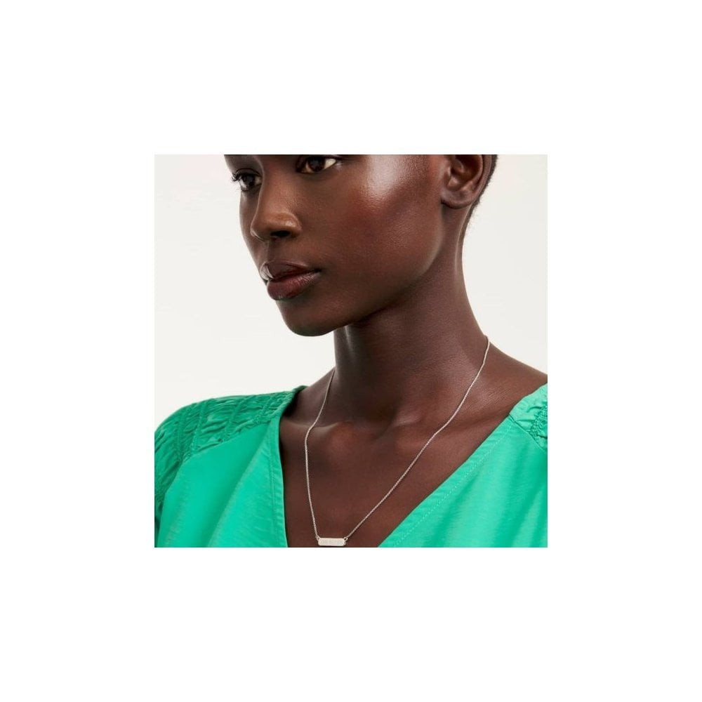 Ted Baker SCARL Silver Tone Crystal Sparkle Bar Necklace 