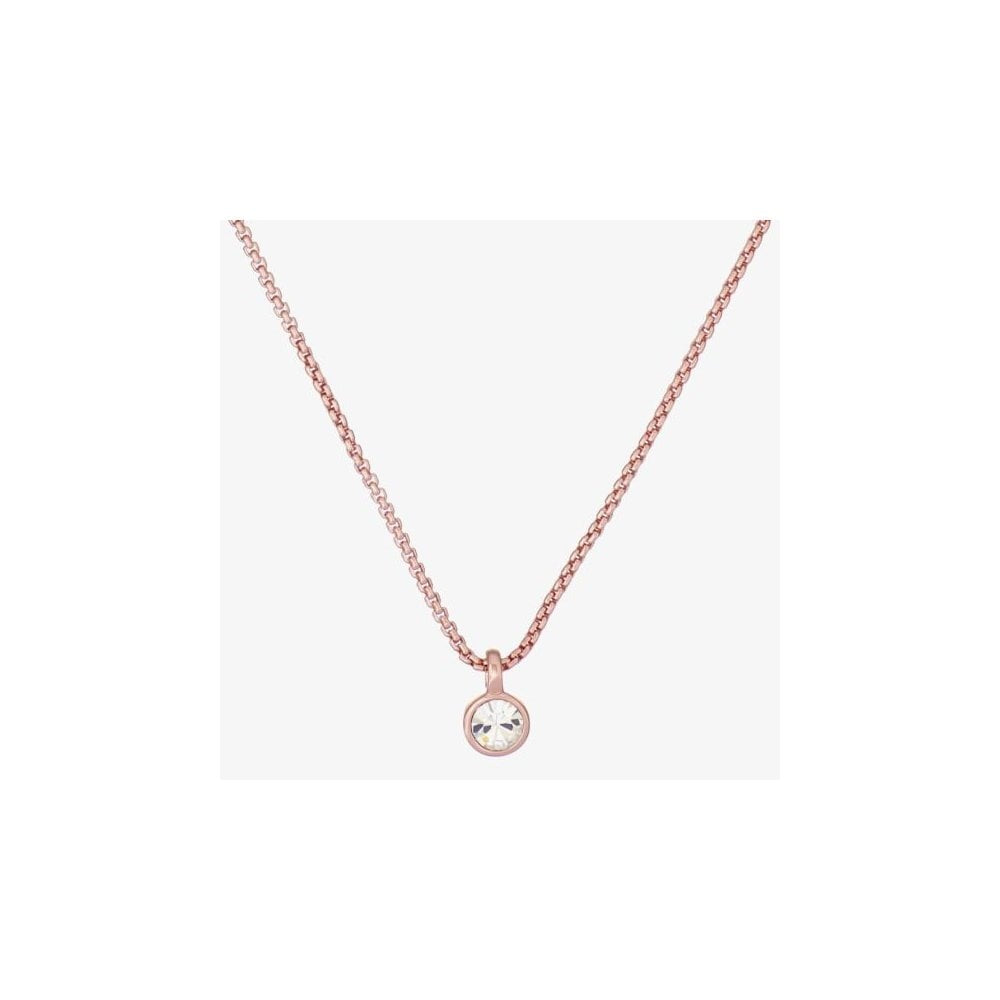 Ted Baker SININAA Rose Gold Tone Crystal Pendant Necklace 